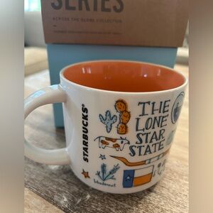 Starbucks Lone Star State Mug with Orange Interior